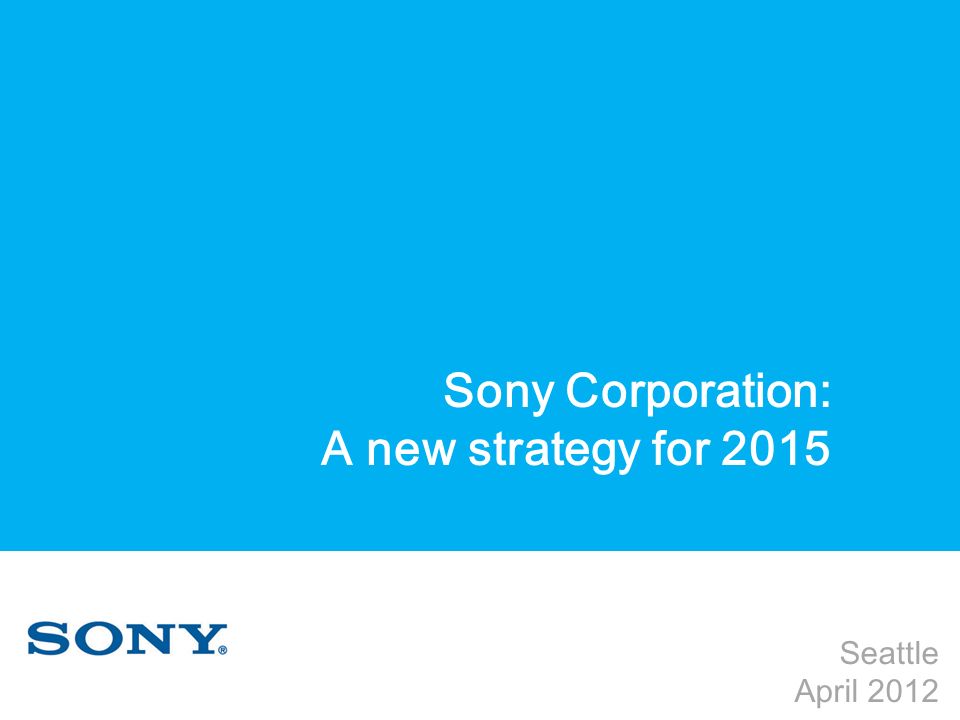 Sony’s Generic Strategy & Intensive Growth Strategies